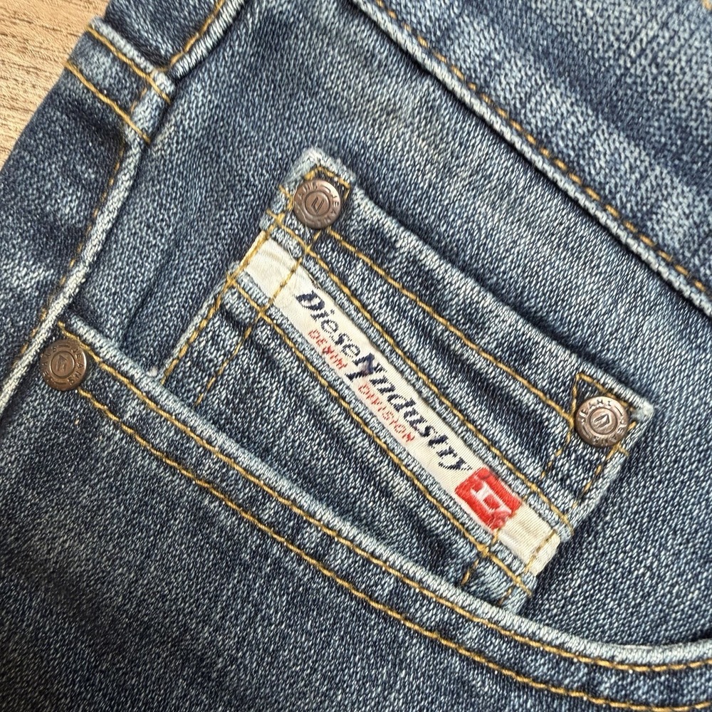Vintage Diesel Kratt Jeans Men 38x32 Blue Relaxed Straight Dark Wash Made Italy - Picture 9 of 16